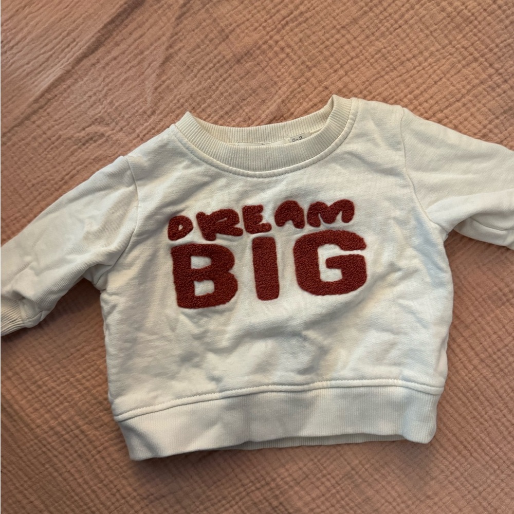 Dream Big Kids Sweatshirt - Cream and Red